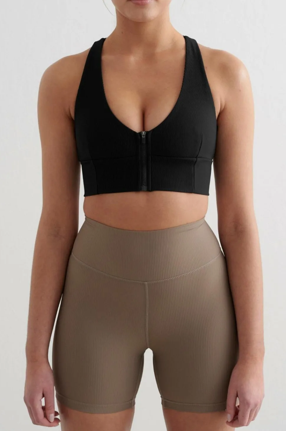 Aim'n Sports-bh Ribbed Performance Zipped