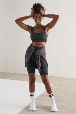 Aim'n Sports-bh Shadow Grey Ribbed Seamless Bra