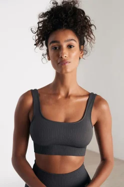 Aim'n Sports-bh Shadow Grey Ribbed Seamless Bra