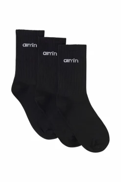 Aim'n Strømper Black Aim'n Logo Socks 3-pak