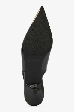Bianco Højhælet sko biaKristin Kitten Heel Slingback Metal Toecap Patent
