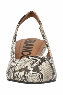 Bianco Højhælet sko biaKristin Kitten Heel Slingback Faux Snake