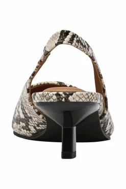 Bianco Højhælet sko biaKristin Kitten Heel Slingback Faux Snake