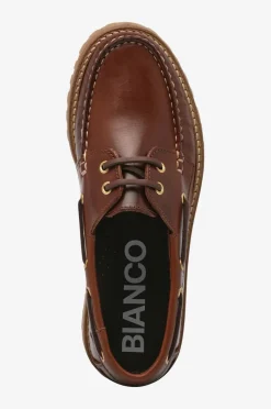 Bianco Loafers Biacapri Boat Shoe Pull Up Leather