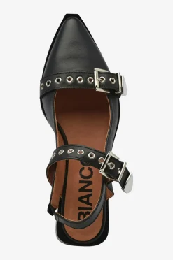 Bianco Slingback Biavictoria Buckle Smooth Leather