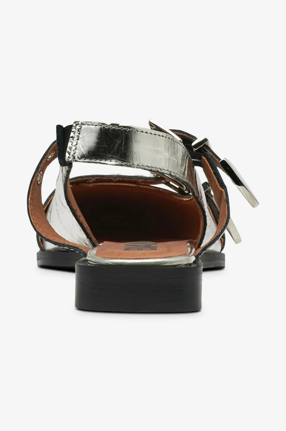 Bianco Slingback biaVictoria Buckle Tumbled Metallic Leather
