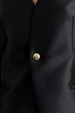 By Malina Blazer Nori Fitted Heavy Satin Blazer