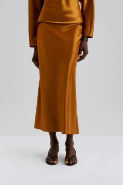By Malina Maxi nederdel Aubree Satin Maxi Skirt
