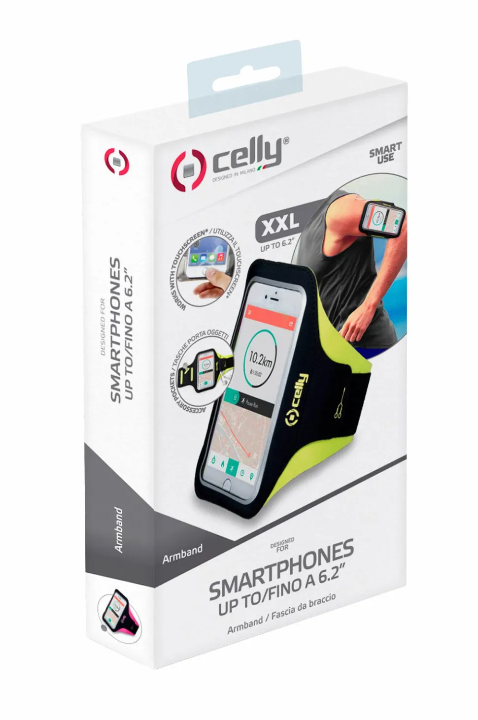 Celly Sportarmbånd XXL max 6,2" Gul
