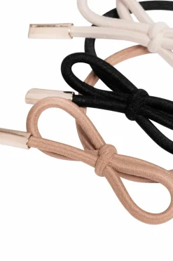 Corinne Hair Tie Bow Metal Plain Mix 3-pack