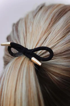 Corinne Hair Tie Bow Metal Plain Mix 3-pack