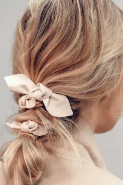 Corinne Leather Bow Big Hair Tie