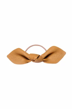 Corinne Leather Bow Big Hair Tie