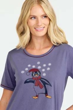 Damella Natkjole Nightdress Short Sleeve