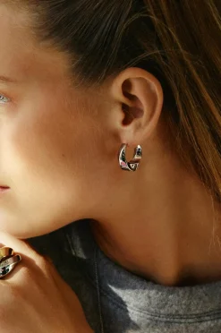 Edblad Øreringe Helix Hoops L Steel