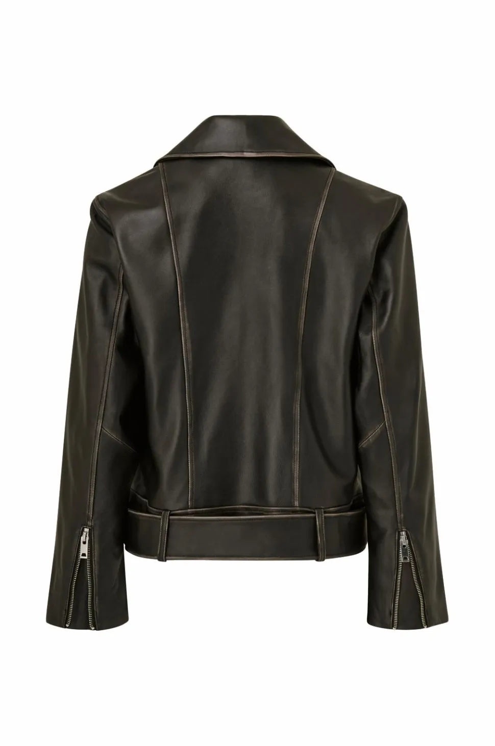 Ellos Collection Bikerjakke i læder Premium