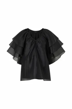 Ellos Collection Bluse med sommerfugleærmer
