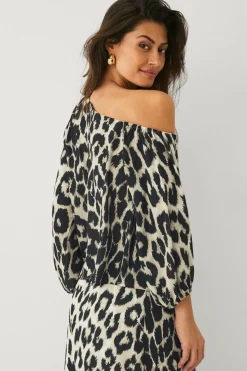 Ellos Collection Bluse med nedsænket skulder