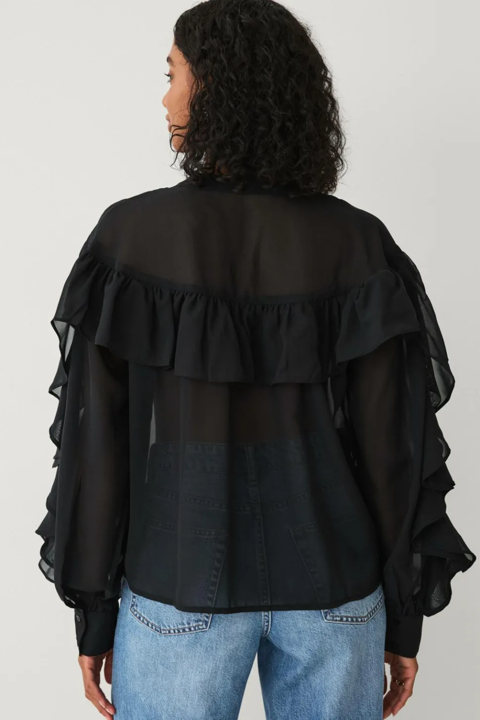 Ellos Collection Bluse med volanter
