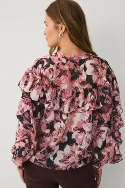 Ellos Collection Bluse med volanter