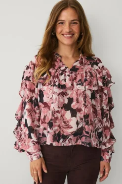 Ellos Collection Bluse med volanter