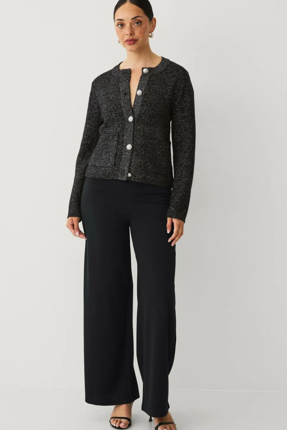 Ellos Collection Cardigan med guldfarvede knapper