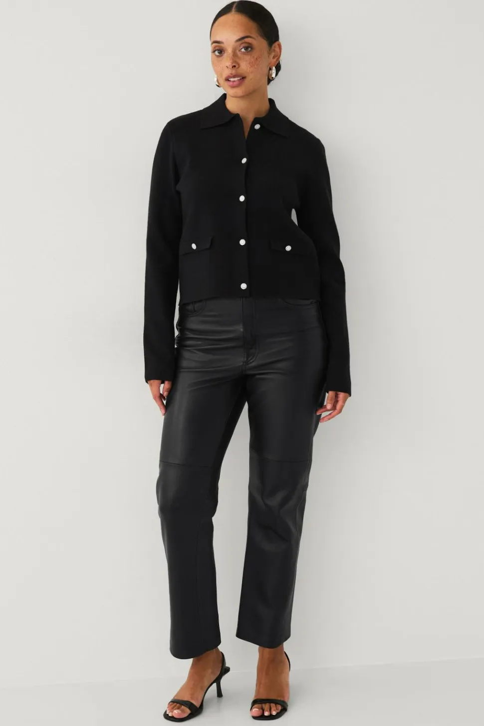 Ellos Collection Cardigan med glitrende knapper