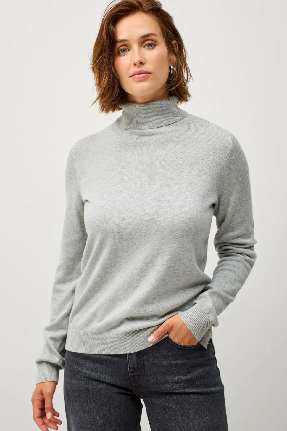 Ellos Collection Fintstrikket turtleneck trøje