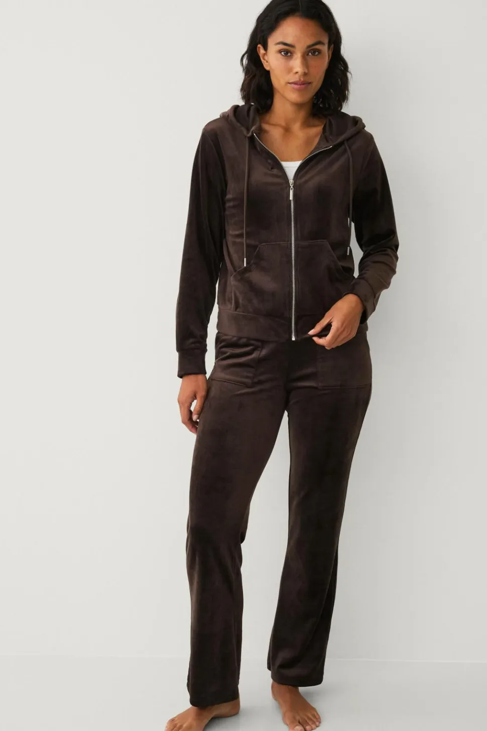 Ellos Collection Hættetrøje i velour