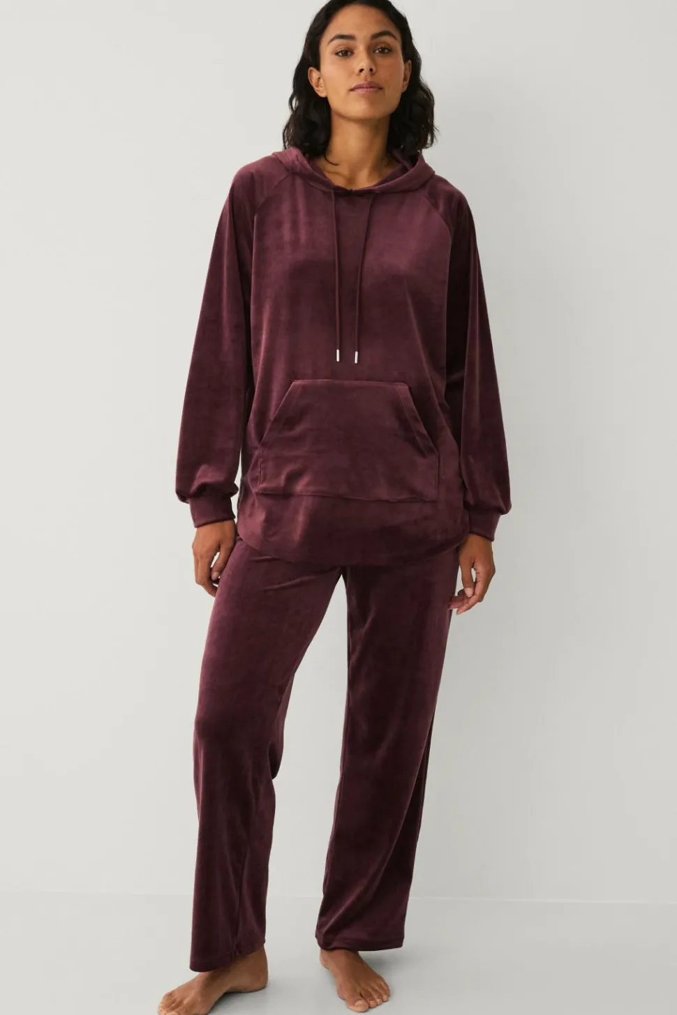 Ellos Collection Hættetrøje i velour