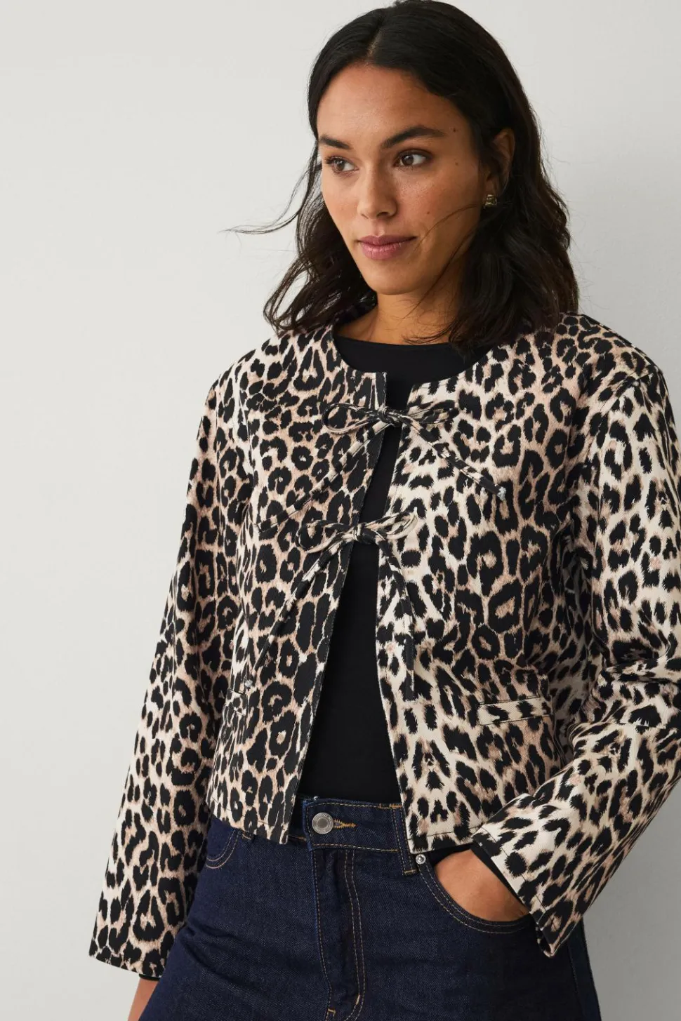 Ellos Collection Jakke med leopardprint