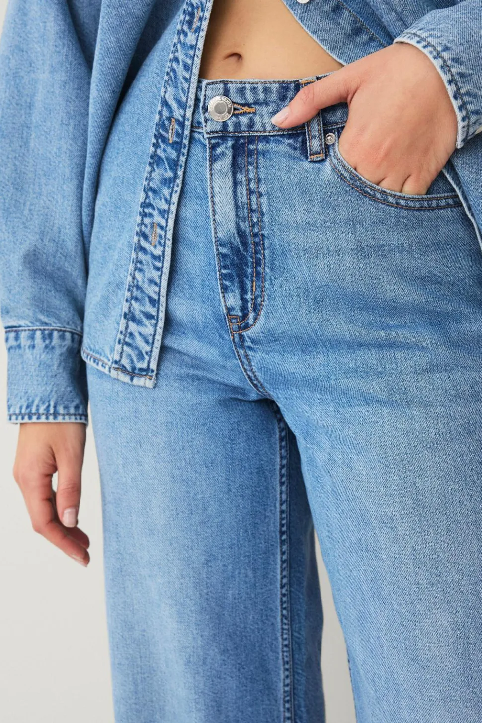 Ellos Collection Jeans med brede ben og høj talje