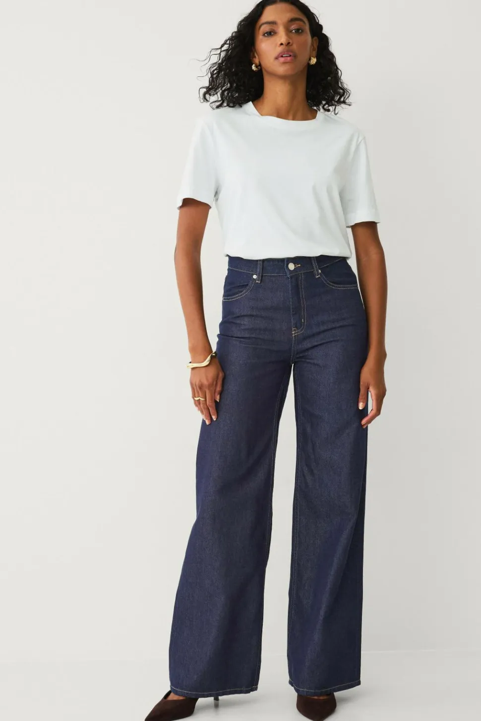 Ellos Collection Jeans med brede ben og høj talje