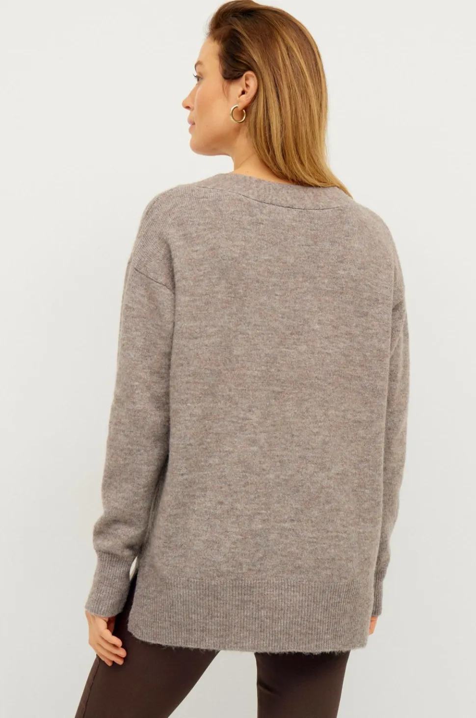 Ellos Collection Jumper i længere model med v-hals
