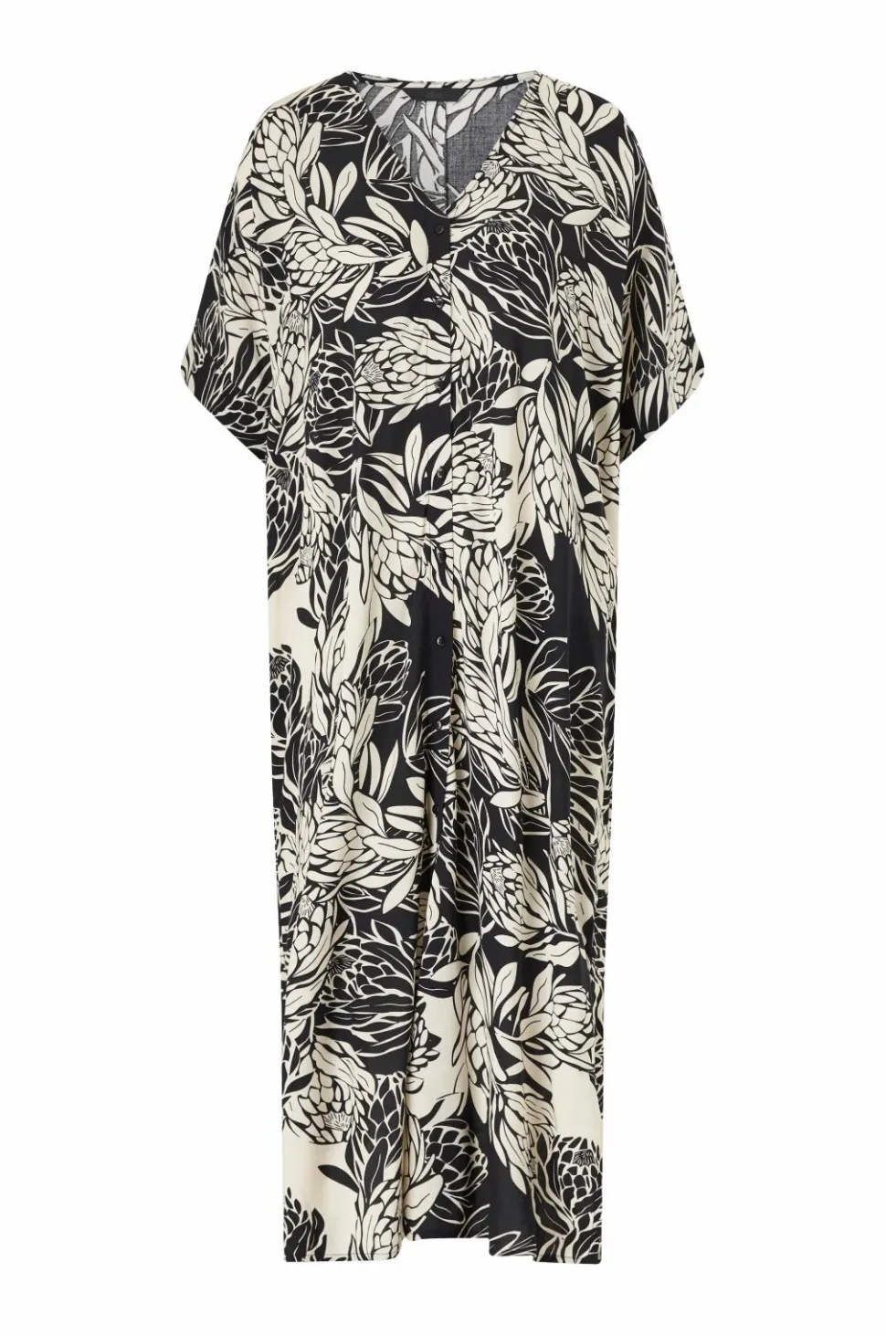 Ellos Collection Kaftan i viskose med knaplukning