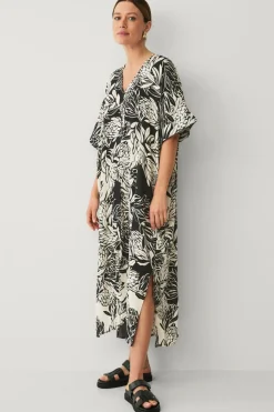 Ellos Collection Kaftan i viskose med knaplukning