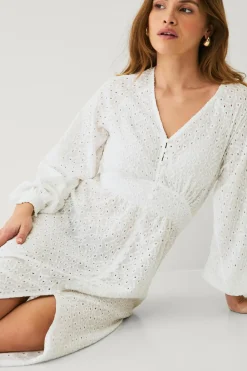 Ellos Collection Kjole med engelsk broderi