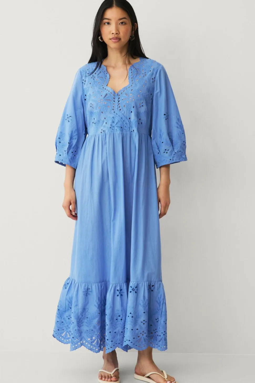 Ellos Collection Maxi kjole med broderi