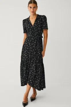 Ellos Collection Maxi kjole med smocket talje