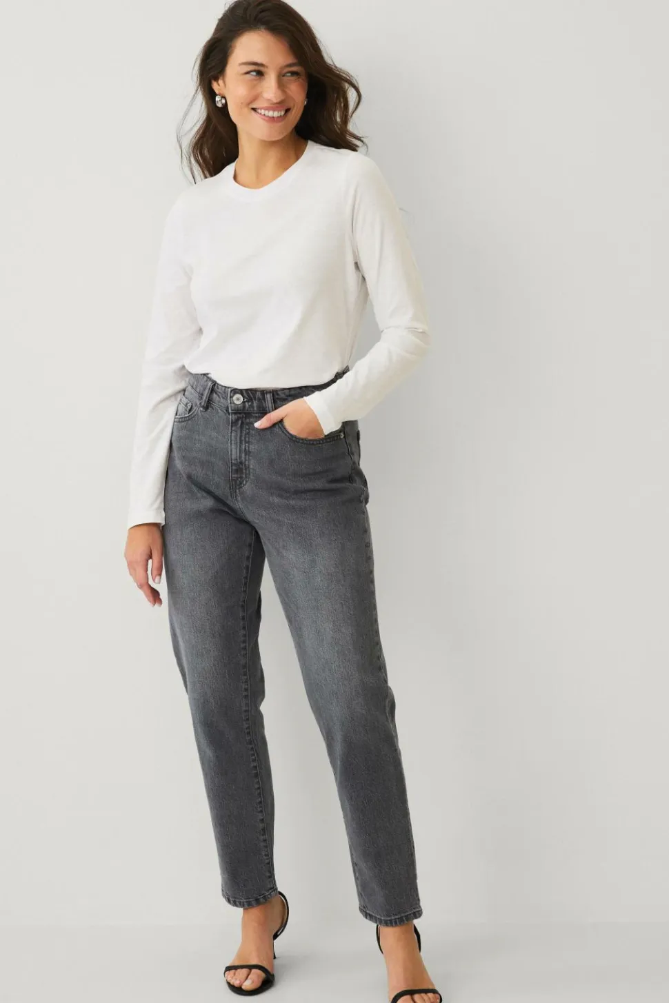 Ellos Collection Morjeans med høj talje