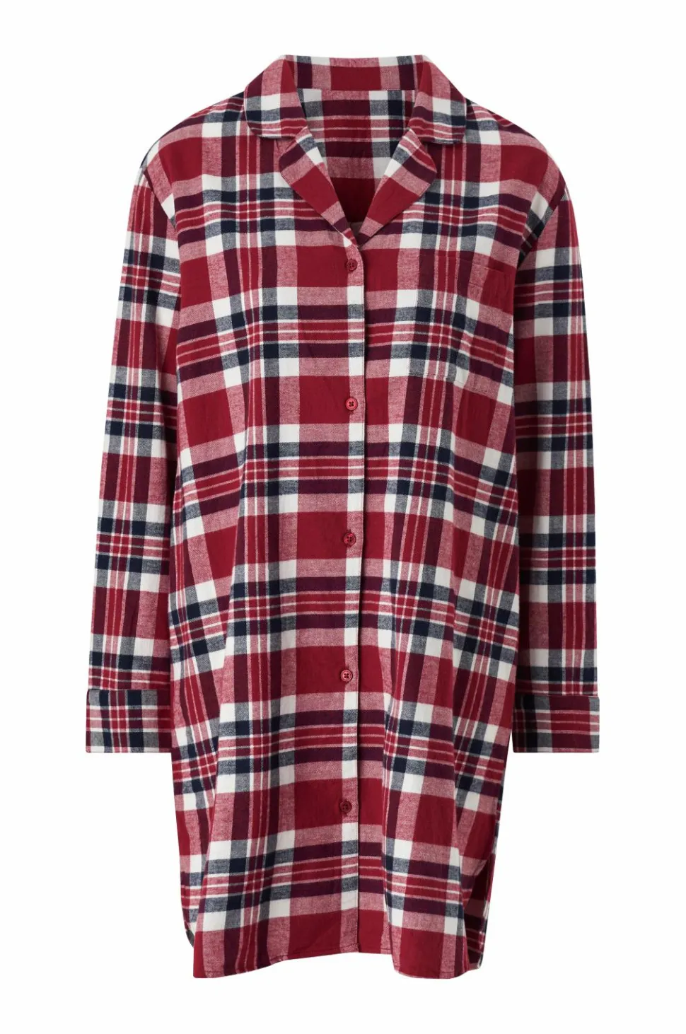 Ellos Collection Natskjorte i bomuldsflannel