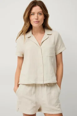 Ellos Collection Pyjamasskjorte i bomuld