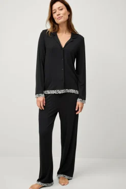 Ellos Collection Pyjamassæt med blondedetaljer