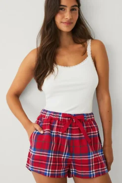 Ellos Collection Pyjamasshorts Fanni i bomuldsflannel
