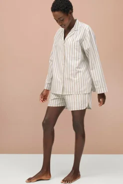 Ellos Collection Pyjamasskjorte med krave og revers