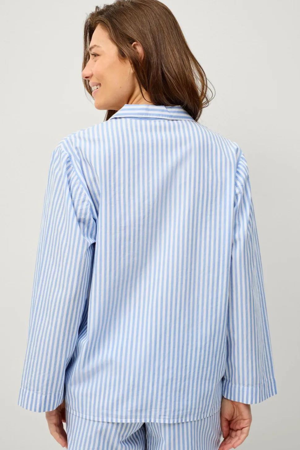 Ellos Collection Pyjamasskjorte med krave og revers