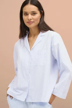 Ellos Collection Pyjamasskjorte med krave og revers