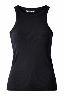Ellos Collection Ribbet tanktop med dyb udskæring