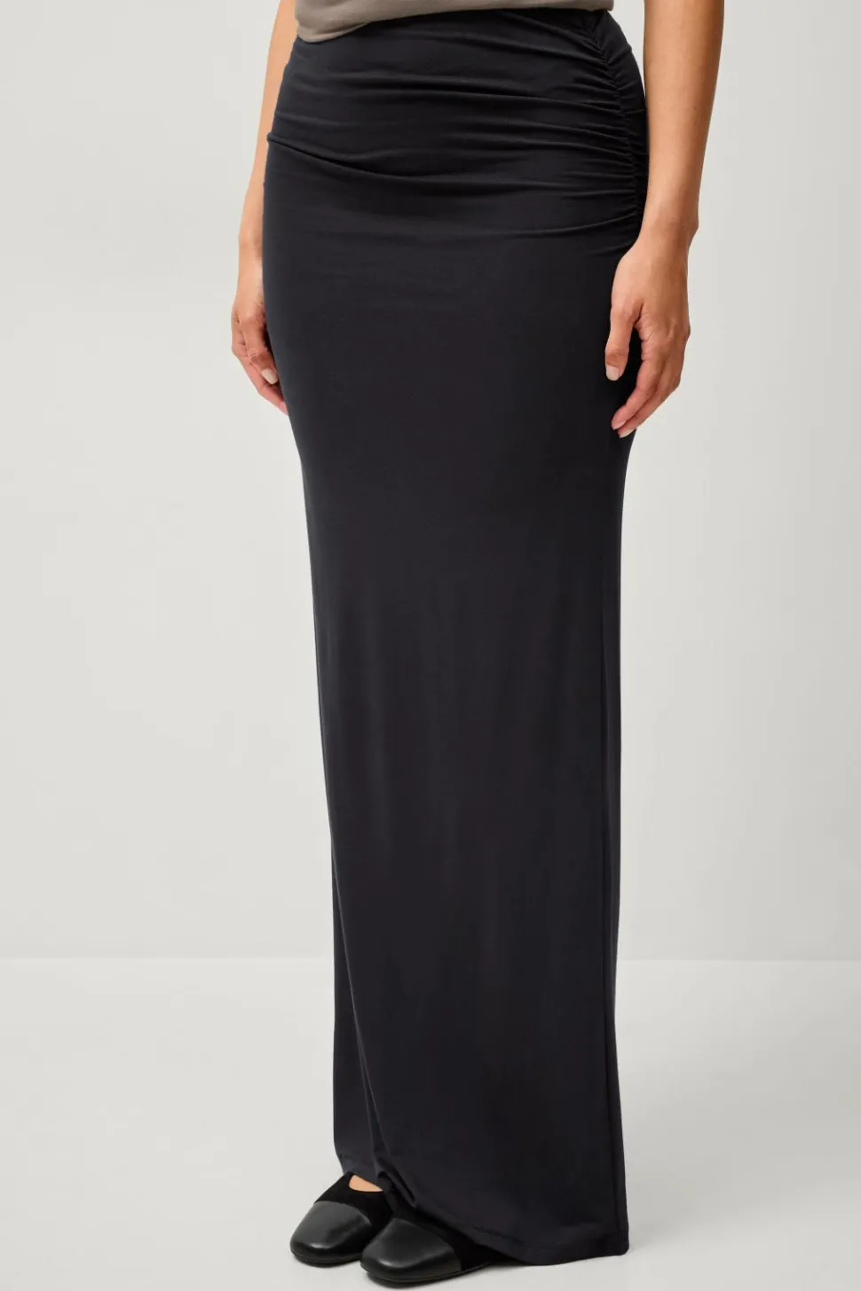 Ellos Collection Soft maxi-nederdel med rynker i siderne