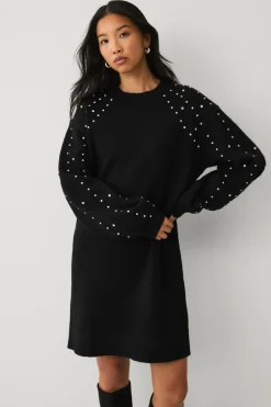 Ellos Collection Strikket kjole med rhinstene